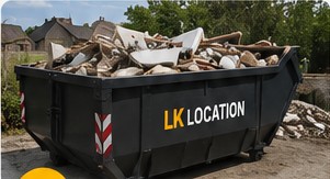Benne de chantier pour évacuation de déchets